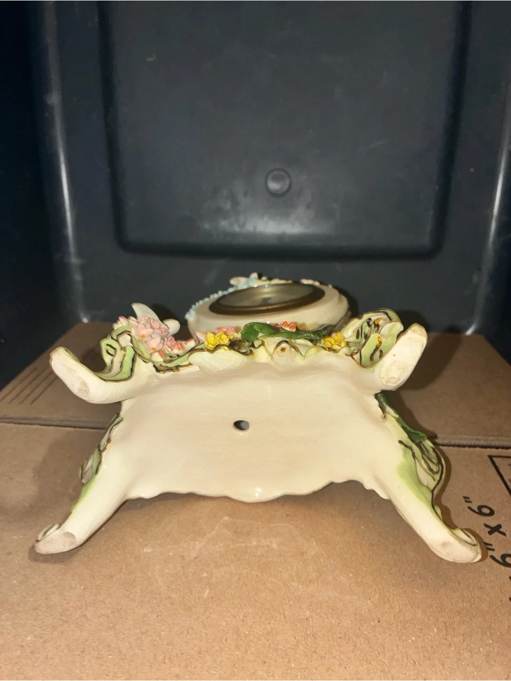 Antique Louis Pieriot German porcelain figural mantel clock